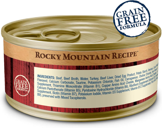 Wilderness Rocky Mountain Recipe Adult Wet Cat Food Paté, Chicken-Free & Grain-Free Recipe, Made with Natural Ingredients, Red Meat Feast, 5.5-Oz. Cans (24 Count)