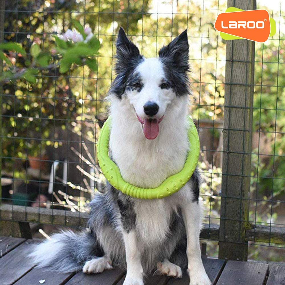 Dog Ring Toy - Durable Flying Ring for Fetch, Water Play & Training | Tough Chew-Proof Design for Aggressive Chewer Breeds, Easy-Throw Lightweight Frisbee for Medium/Large Dogs(Green/30Cm)