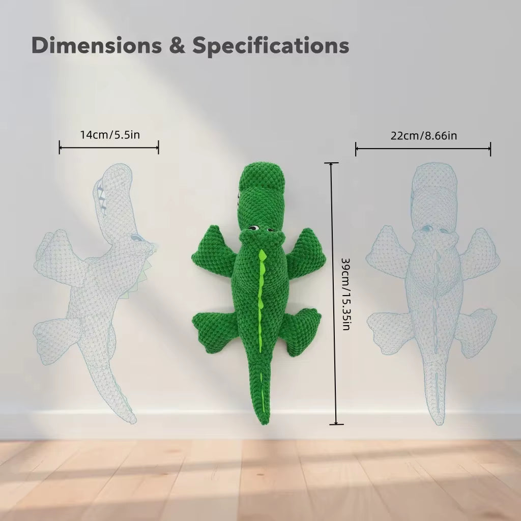 Large Crocodile Dog Toys Resistant Indestructible Plush Big Sound Dog Toy with Squeaker Small Raw Dogs Chew Puppy Pet Supplies
