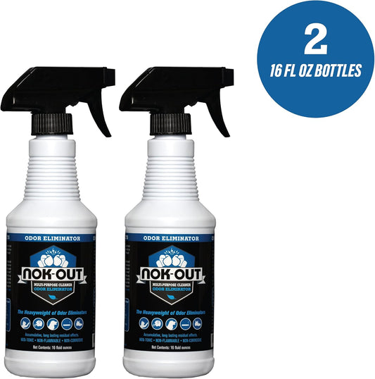 Odor Remover, Pet Deodorizer and Cleaning Spray, Made in the USA, 16 Fluid Ounce Spray, 2-Pack
