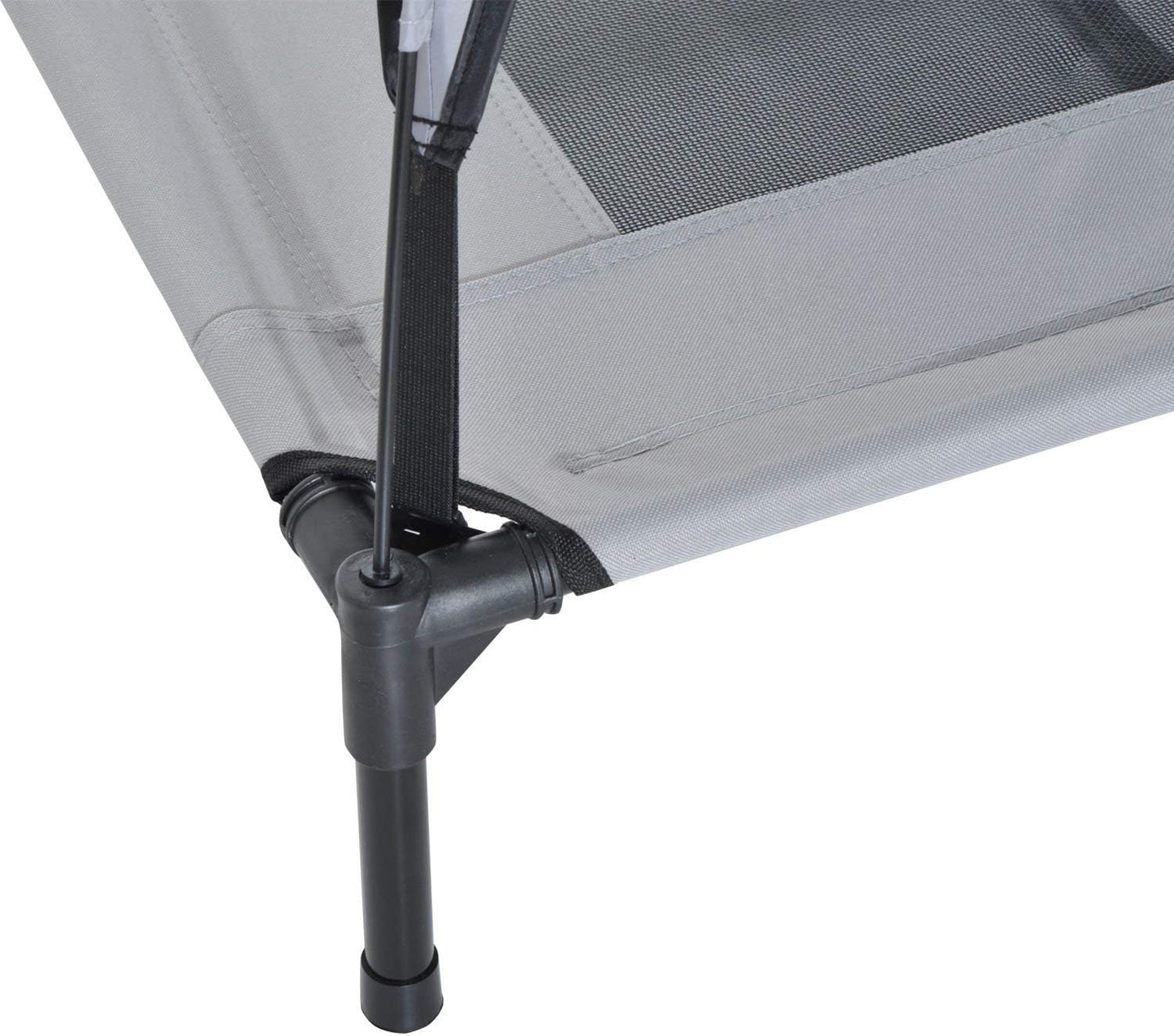 Elevated Portable Dog Cot Cooling Pet Bed with UV Protection Canopy Shade, 36 Inch