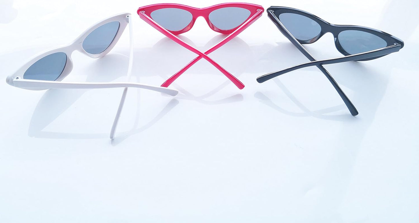 Retro Vintage Narrow Cat Eye Sunglasses for Kids Heart Shaped Sunglasses