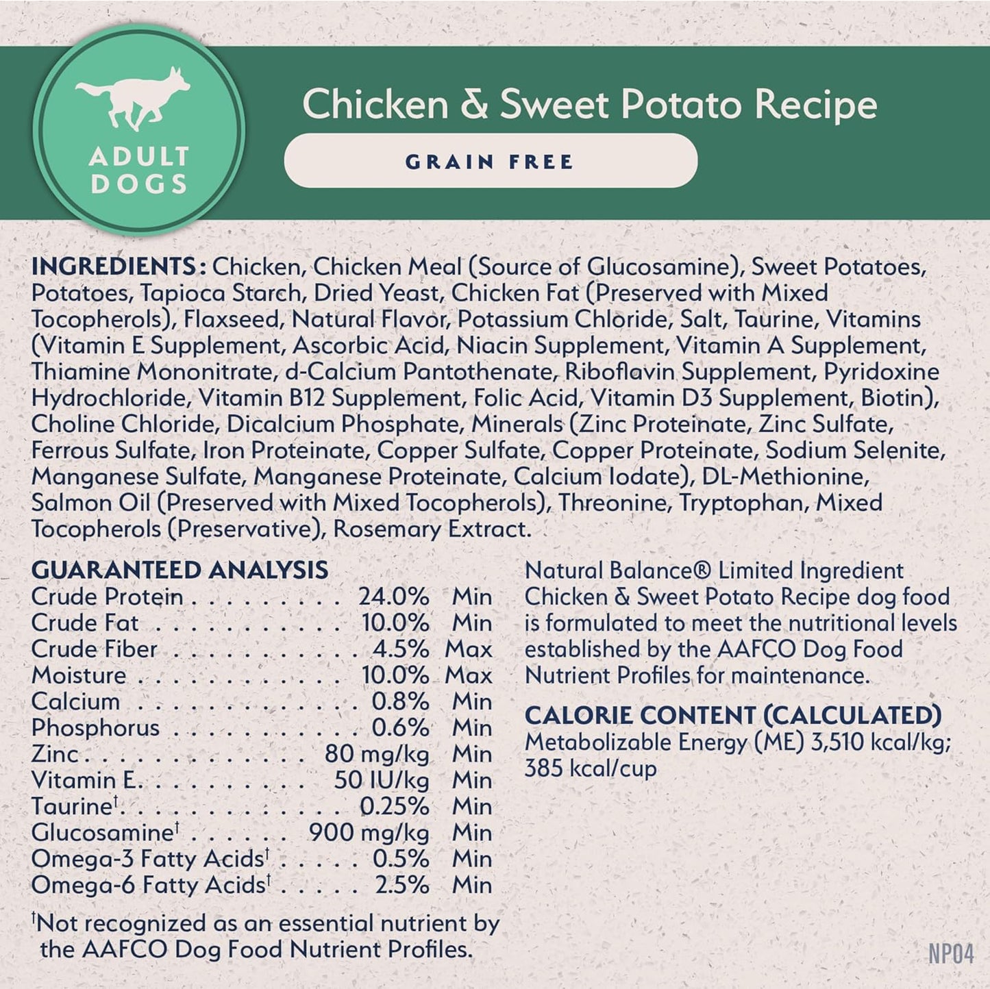 Limited Ingredient Adult Grain Free-Dry Dog Food, Chicken & Sweet Potato Recipe, 12 Pound (Pack of 1)