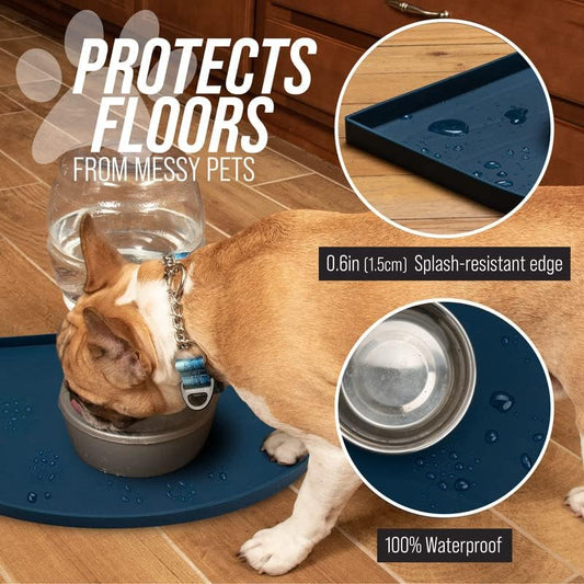 Fountain Mat, Silicone Water Mat Designed for Pet Fountains, Dog Gravity Water Bowls, Automatic Dispensing Cat Feeders
