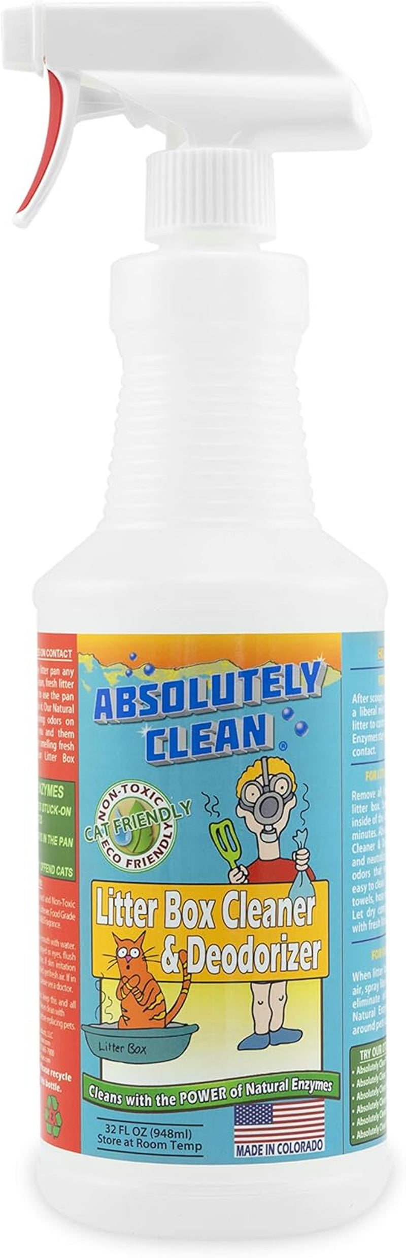Litter Box Cleaner and Deodorizer, Eliminate Odors Quickly, Neutralizes Urine and Feces Odors in the Air and the Box, Make Litter Last Longer