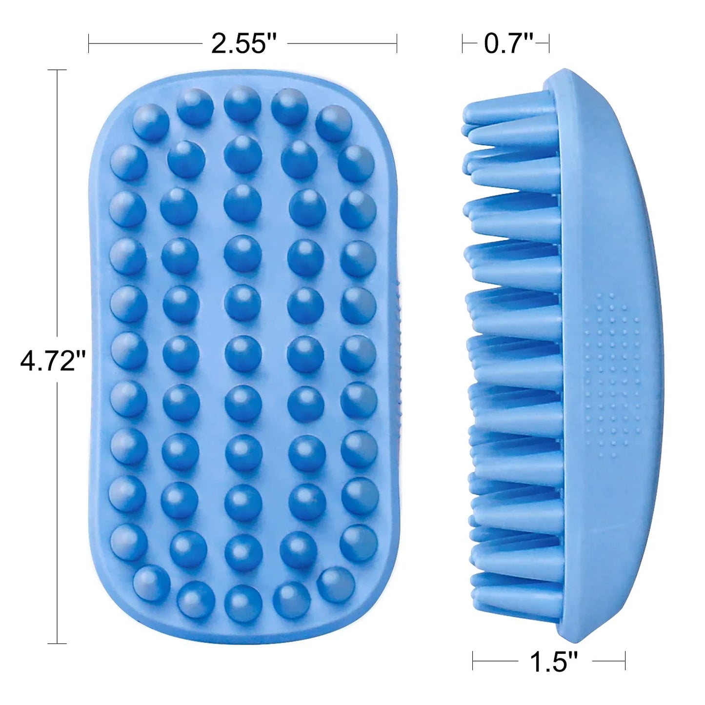 3 Pack Dog Bath Brush, Dog Washing Brush for Short Long Haired Dogs Cats, Dog Scrubber for Bath, Pets Shower, Massaging & Grooming