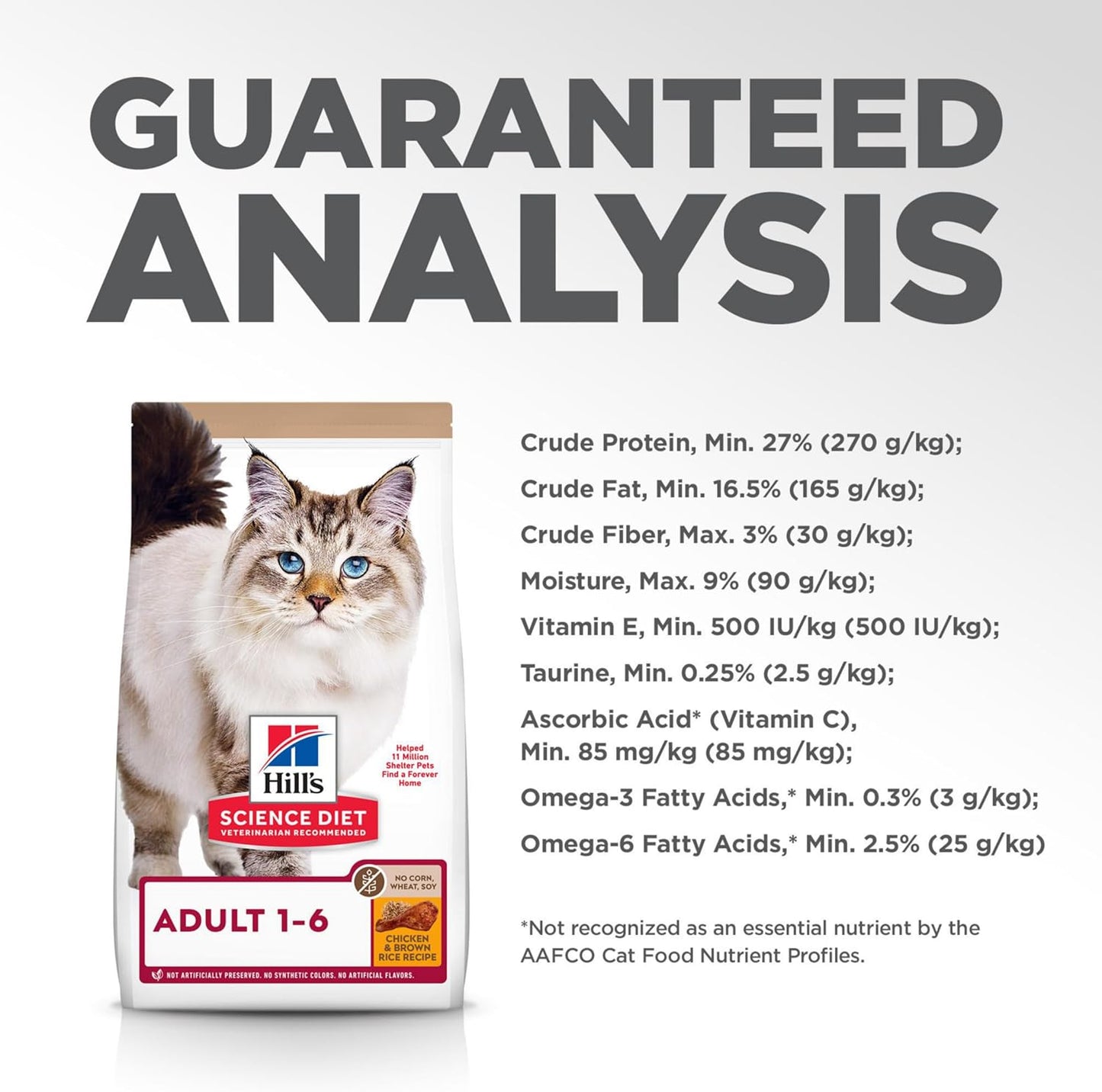 Adult 1-6, Adult 1-6 Premium Nutrition, Dry Cat Food, No Corn, Wheat, Soy Chicken & Brown Rice Recipe, 3.5 Lb Bag