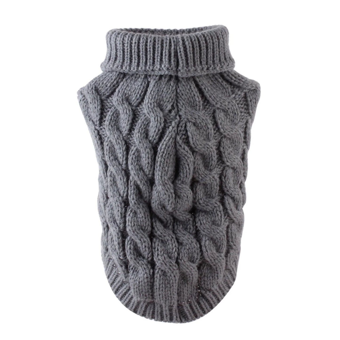 Small Dog Sweater Warm Pet Sweaterclassic Cable Knit Dog Sweaters for Small Dogs Girls Boys,Cat Dog Sweater Clothes Coat Apparel for Small Dog Puppy Kitten Cat (Medium,Gray)