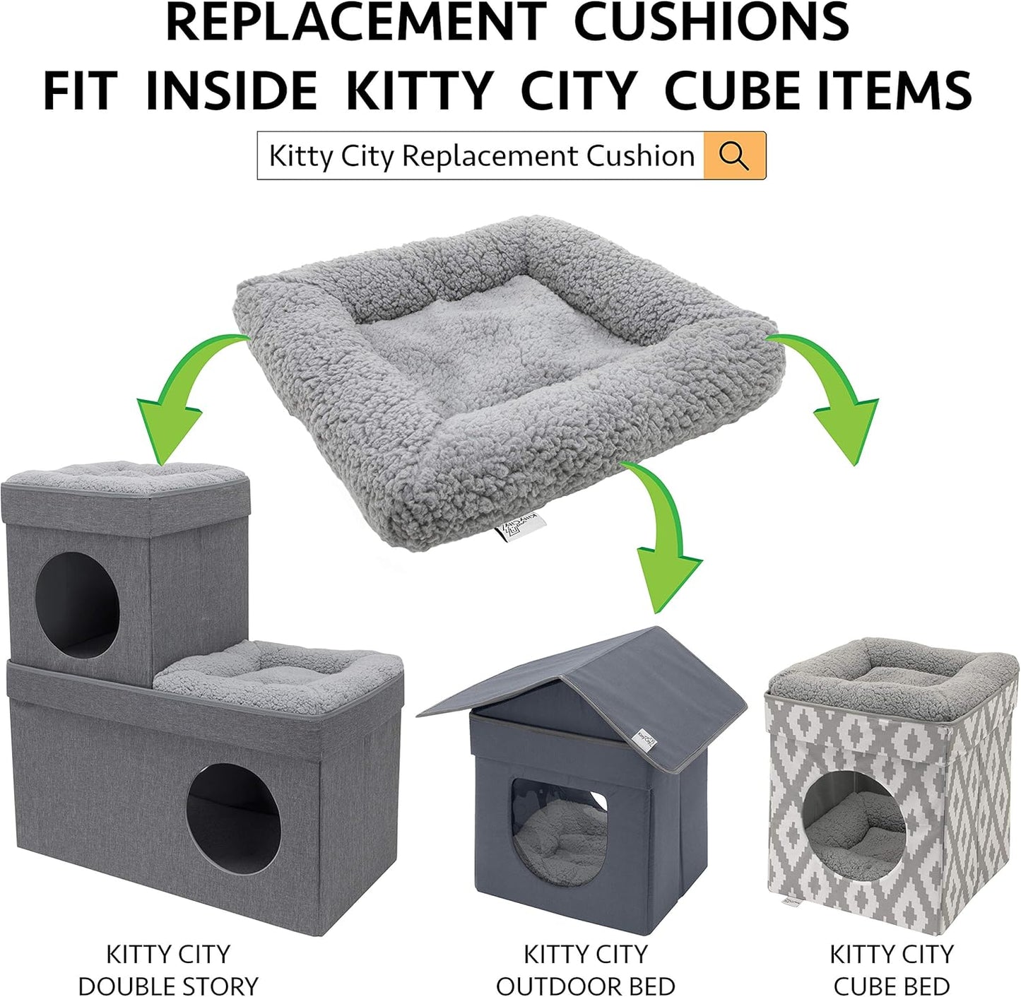 Large Stackable Tan Cat Condo, Cat Cube, Cat House, Pop up Bed, Cat Ottoman (CM-10074-CS01)