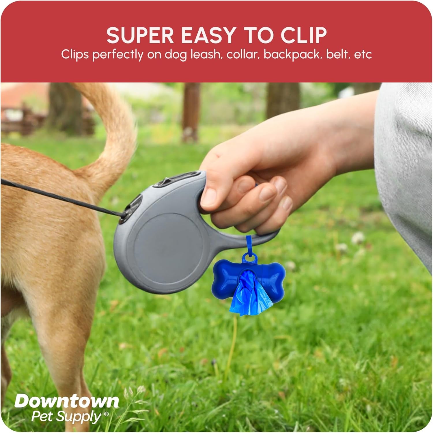 Dog Waste Bags (1000 CT - Rainbow Bags & 2 Dispensers) Clips to Dog Leashes & Harnesses - Poop Scoop Bags Are Leak-Proof & Unscented