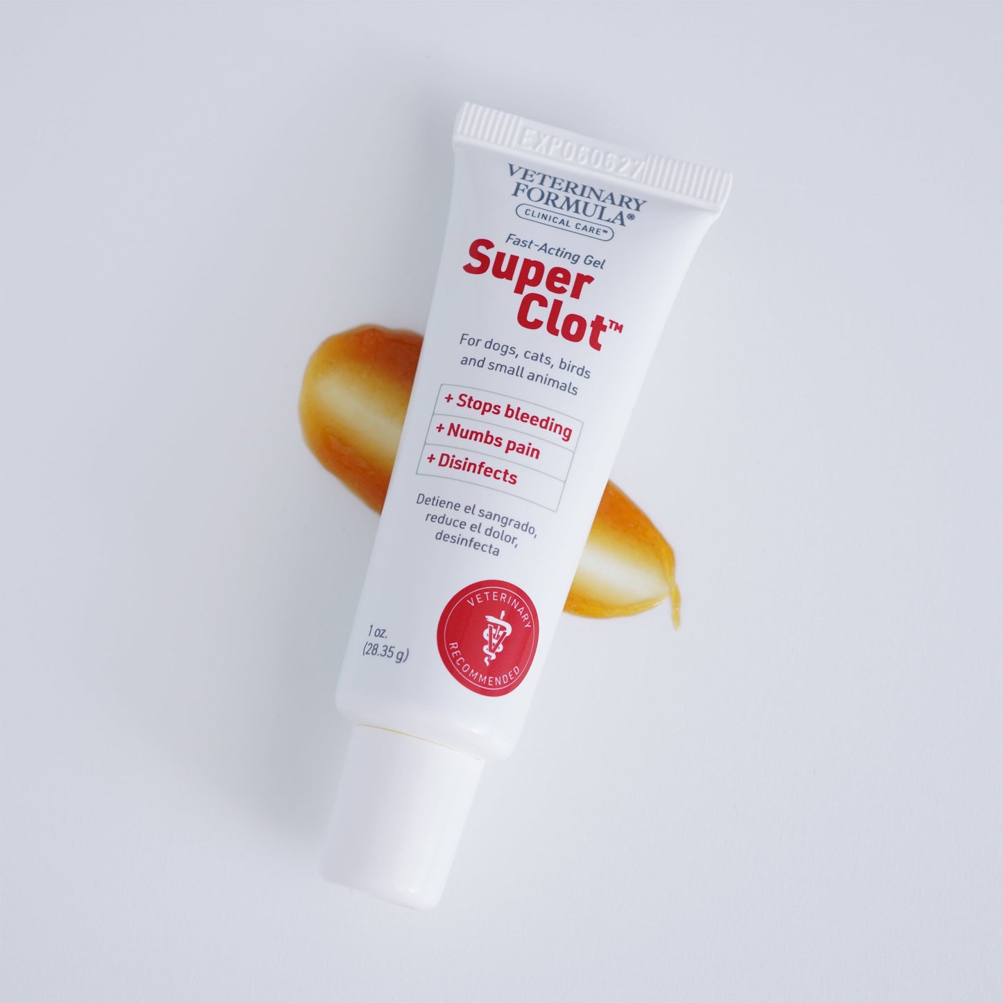 Clinical Care Super Clot Styptic Gel, 1 Oz Tube, Easy Applicator for Dogs and Cats