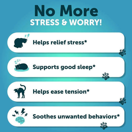 Hemp Cat Calming Treats for Stress & Anxiety Relief Cat & Kittens Melatonin