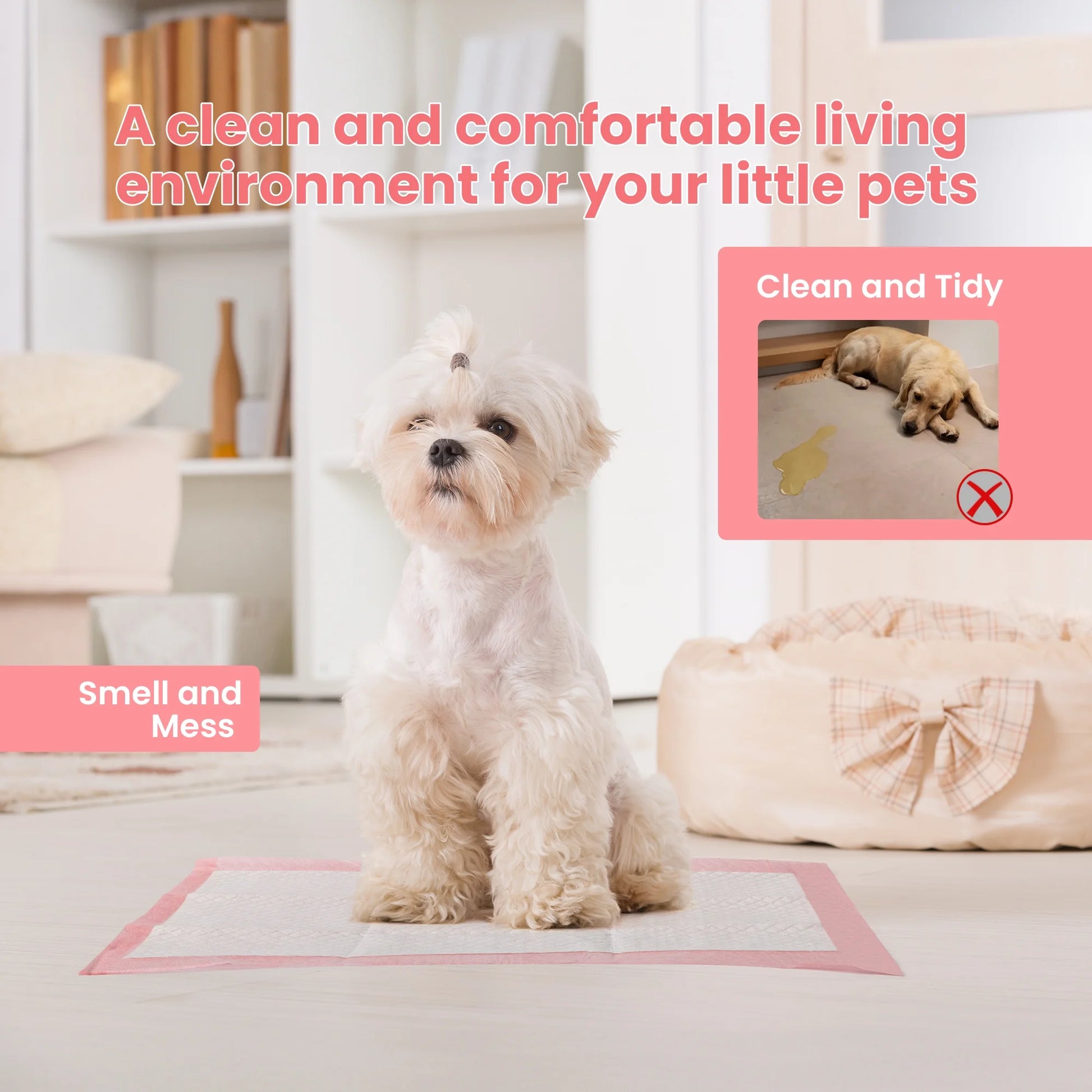 100 Count Disposable Puppy Pee Pads Pet Toilet Training Pads 18" X 13"