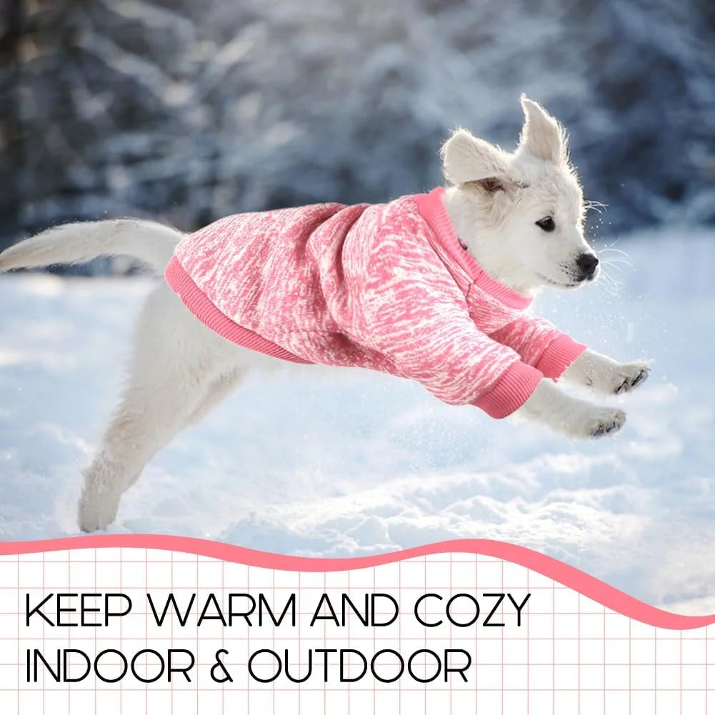 3 Pack Dog Sweaters for Small Dogs Girl Boy Dog Winter Fleece Clothes Warm Soft Dog Sweatshirt Outfit for Dog Cat Pet Apparel