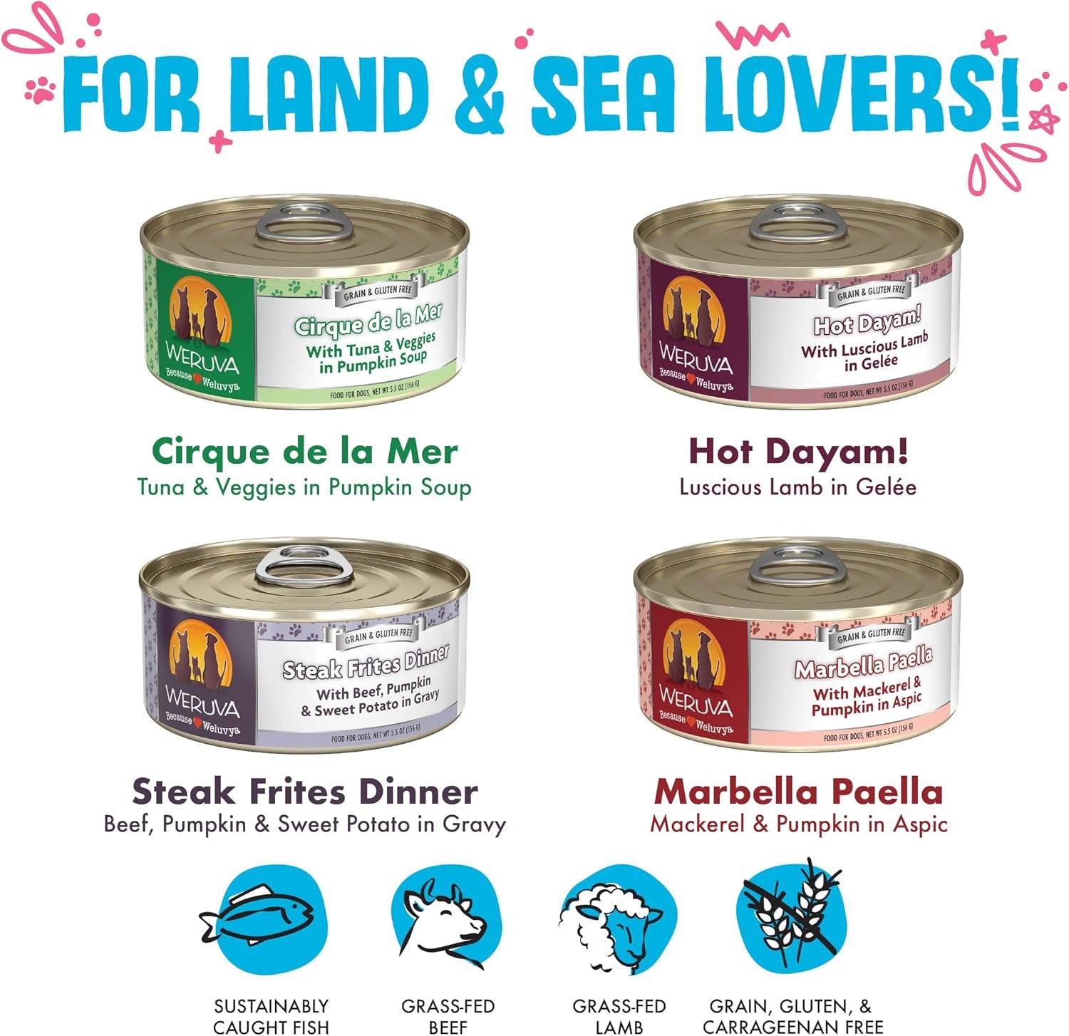 Classic Dog Food, Variety Pack, Chicken Free, Just 4 Me, Wet Dog Food, 5.5Oz Cans (Pack of 24)