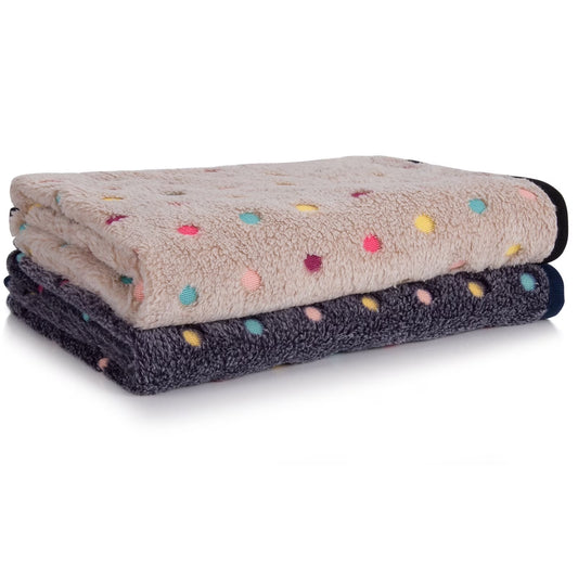 Luxmo 2 Pack Blanket Pet Blanket, Small, Gray