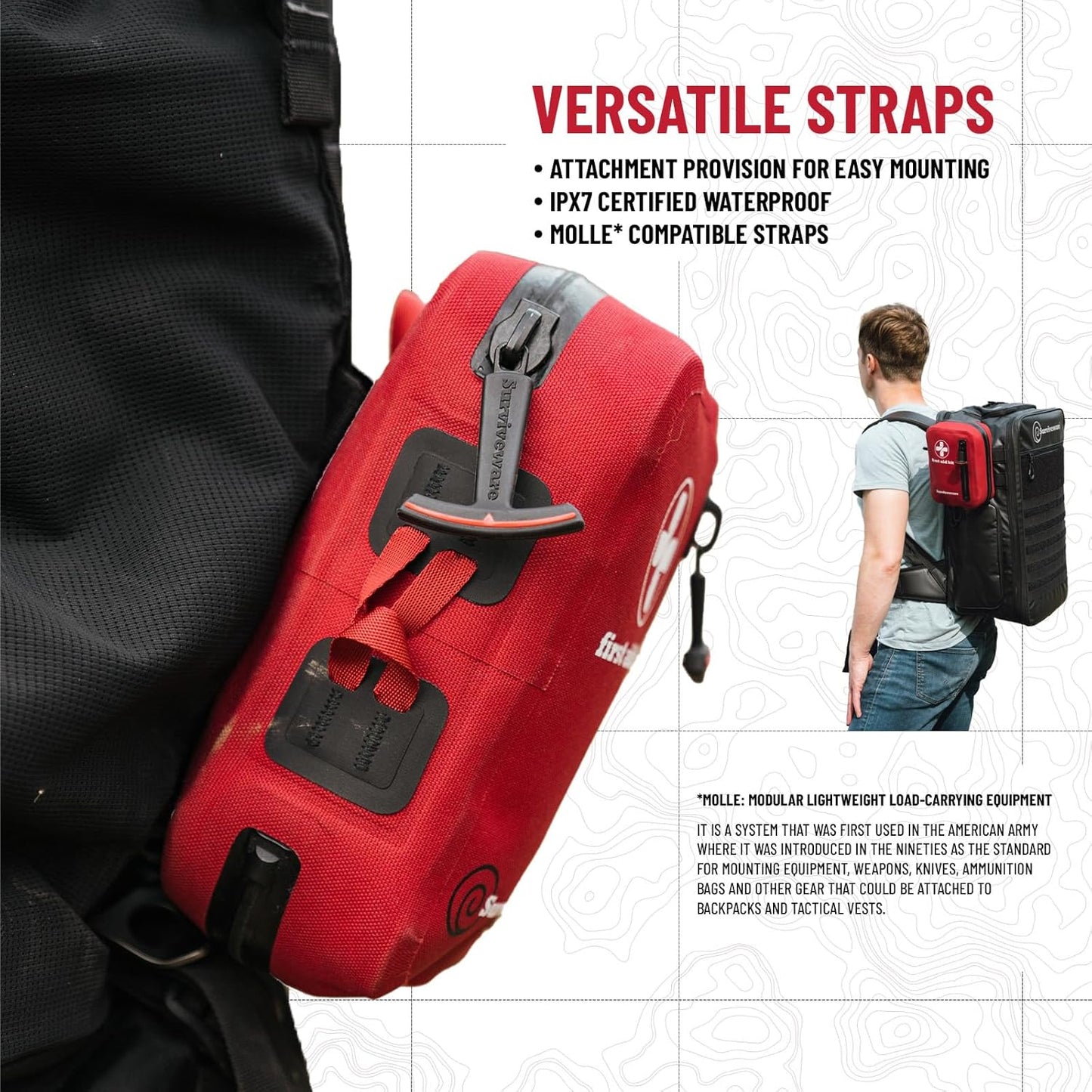 98-Piece Waterproof Premium First Aid & Survival Kit - Comprehensive Emergency Preparedness Gear for Camping, Hiking, Backpacking, and Outdoor Adventures