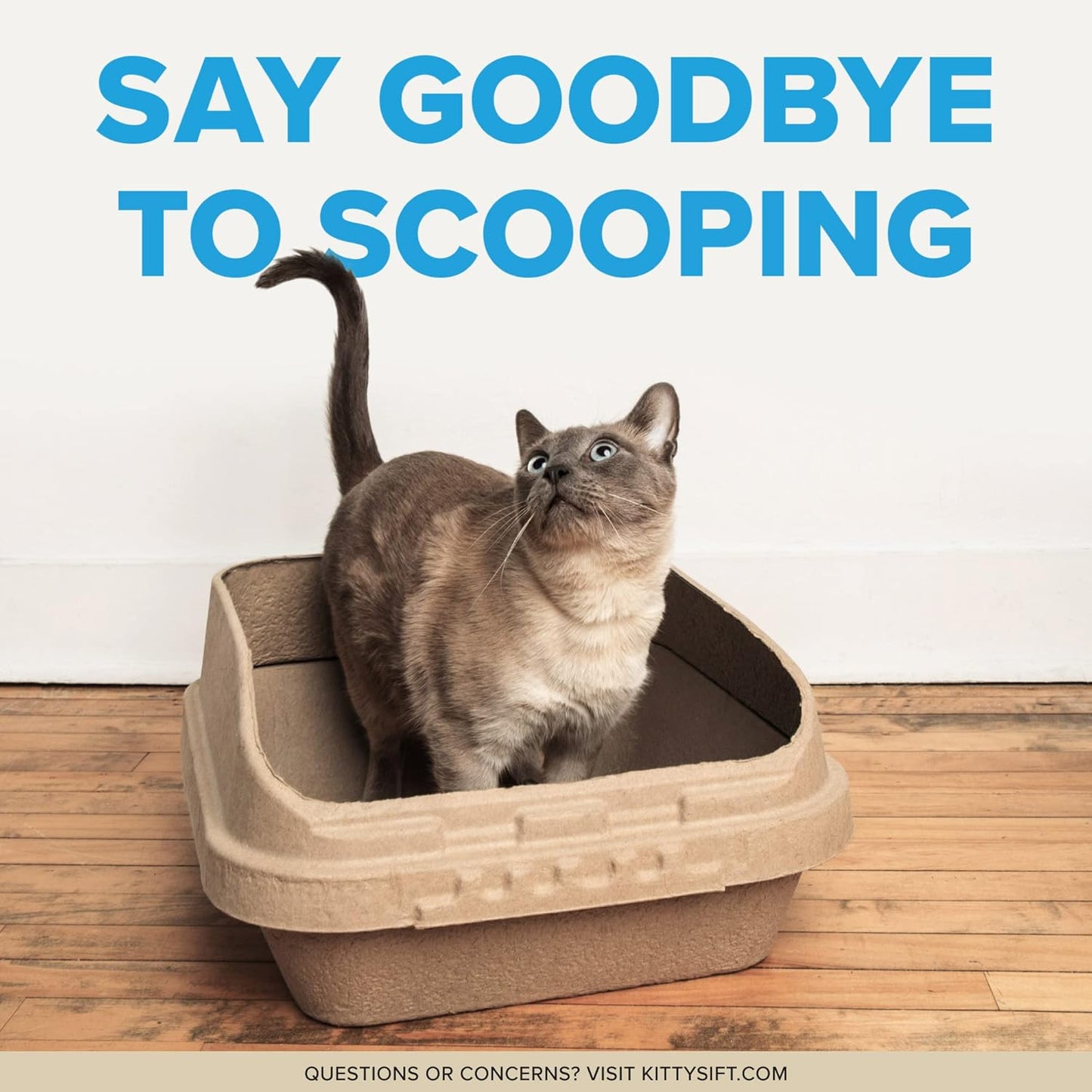 (Set of 1 Litter Box & 5 Sifting Liners) Disposable Sifting Cat Litter Box Large, 6 Count, Durable Portable for Travel and Home Odor Control
