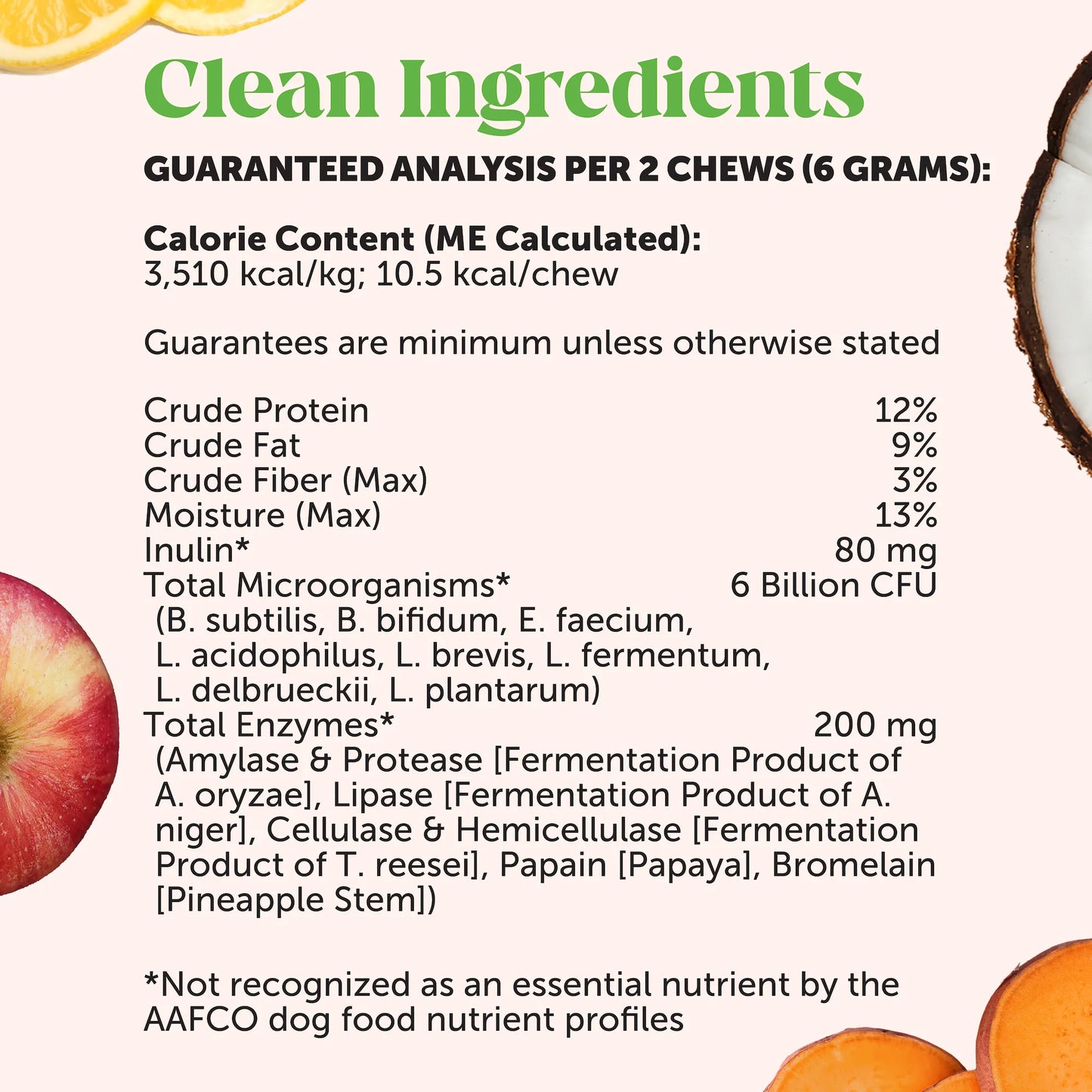 Gut + Immune Health Digestive Probiotic Chews for Dogs (Pumpkin Flavor)