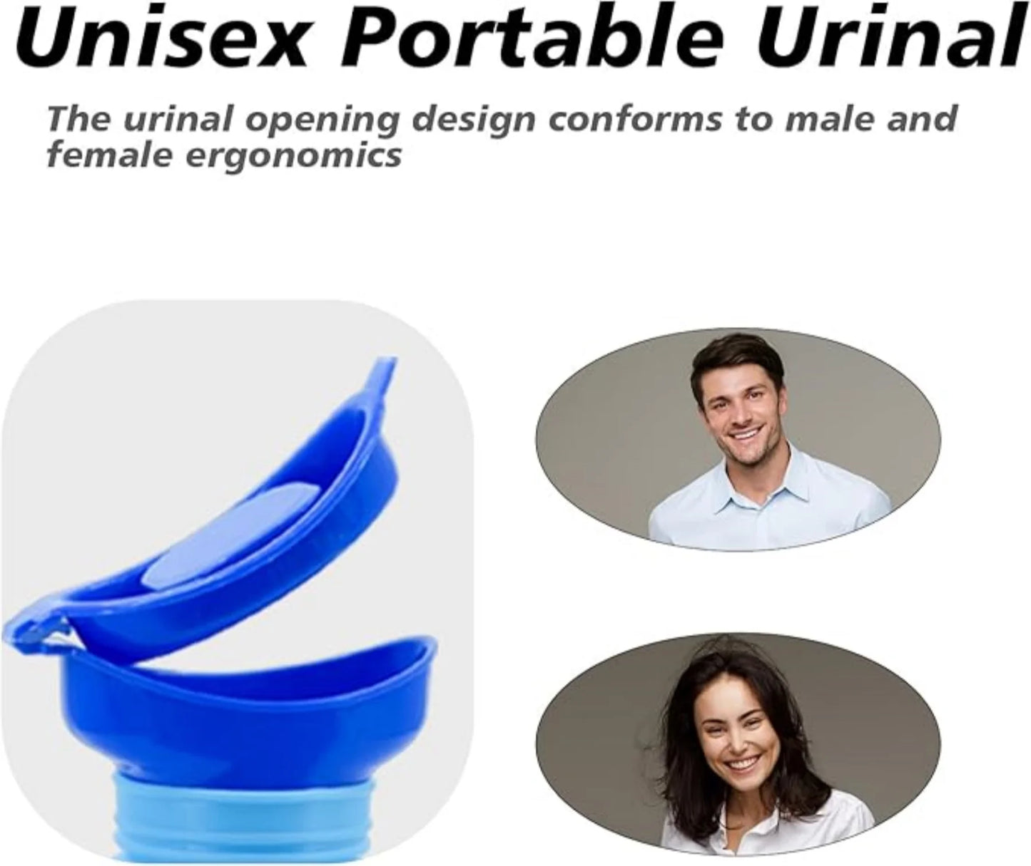 Adjustable Portable Urinal, Pee Bottles Unisex, Collapsible Urinal Emergency Travel Urinal Mini Mobile Toilet Potty Pee Bottle for Traffic Jam and Camping 750ML
