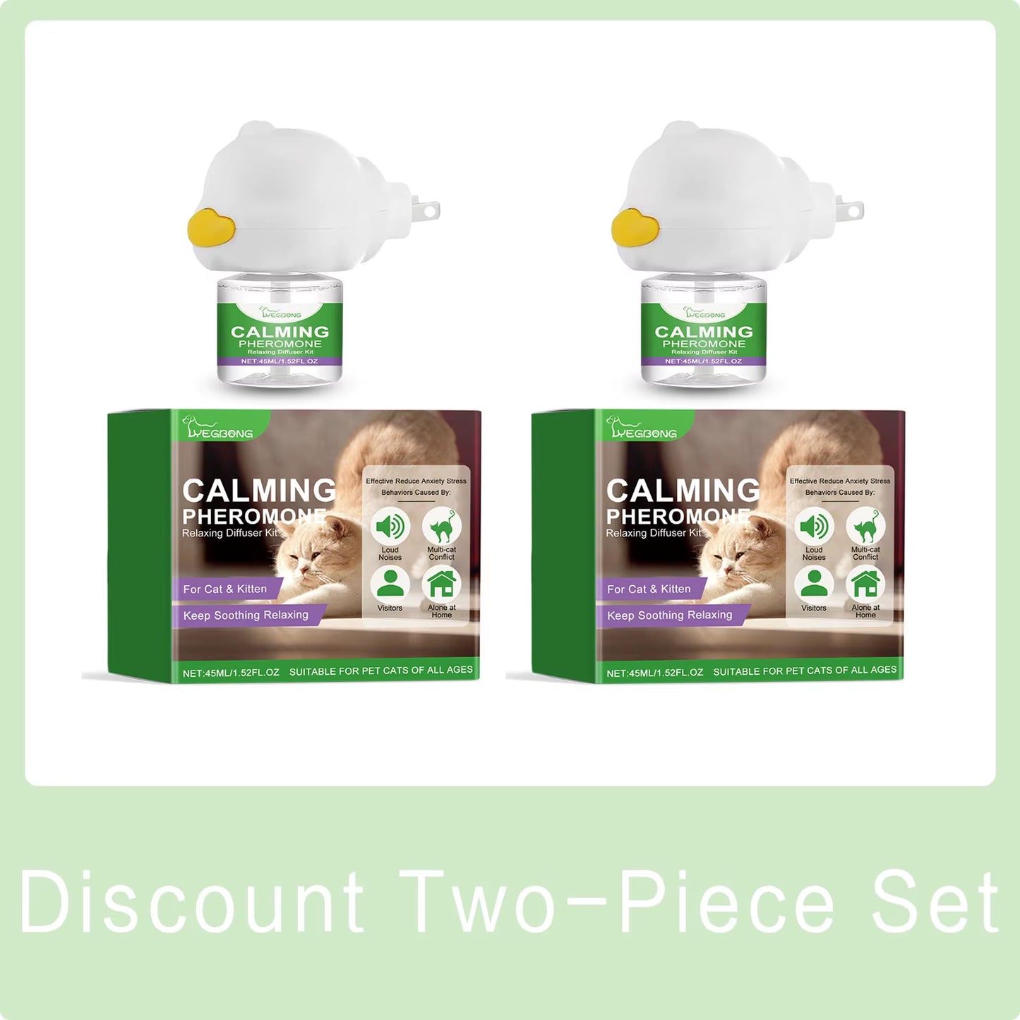 Cat Calming Diffuser Cat Pheromone Plug-In Relaxants Prevent Howling Pet Dogs Anti-Anxiety Reduces Anxiety Cat Calming Liquid