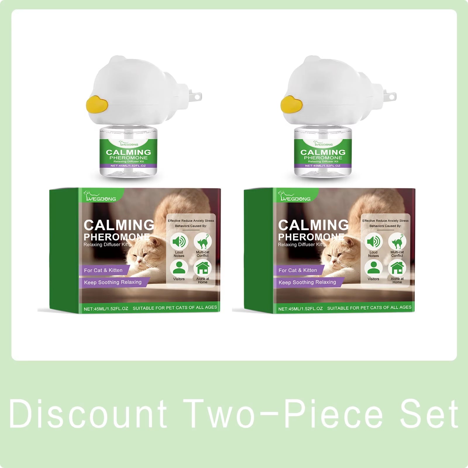 Cat Calming Diffuser Cat Pheromone Plug-In Relaxants Prevent Howling Pet Dogs Anti-Anxiety Reduces Anxiety Cat Calming Liquid