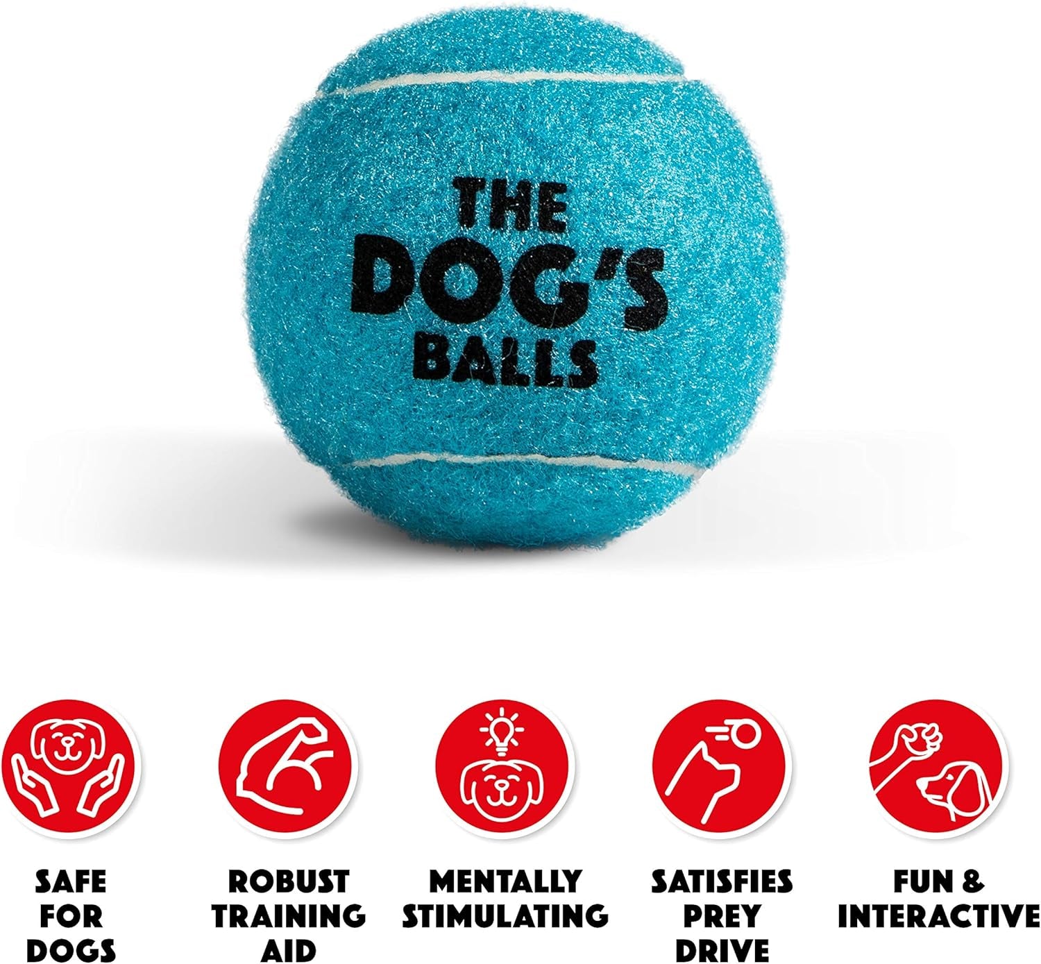 , Dog Tennis Ball, Blue 12-Pack, Strong Toy for Agility Training, Puppy Training, Play, Exercise & Fetch, 2.5 Inch Diameter
