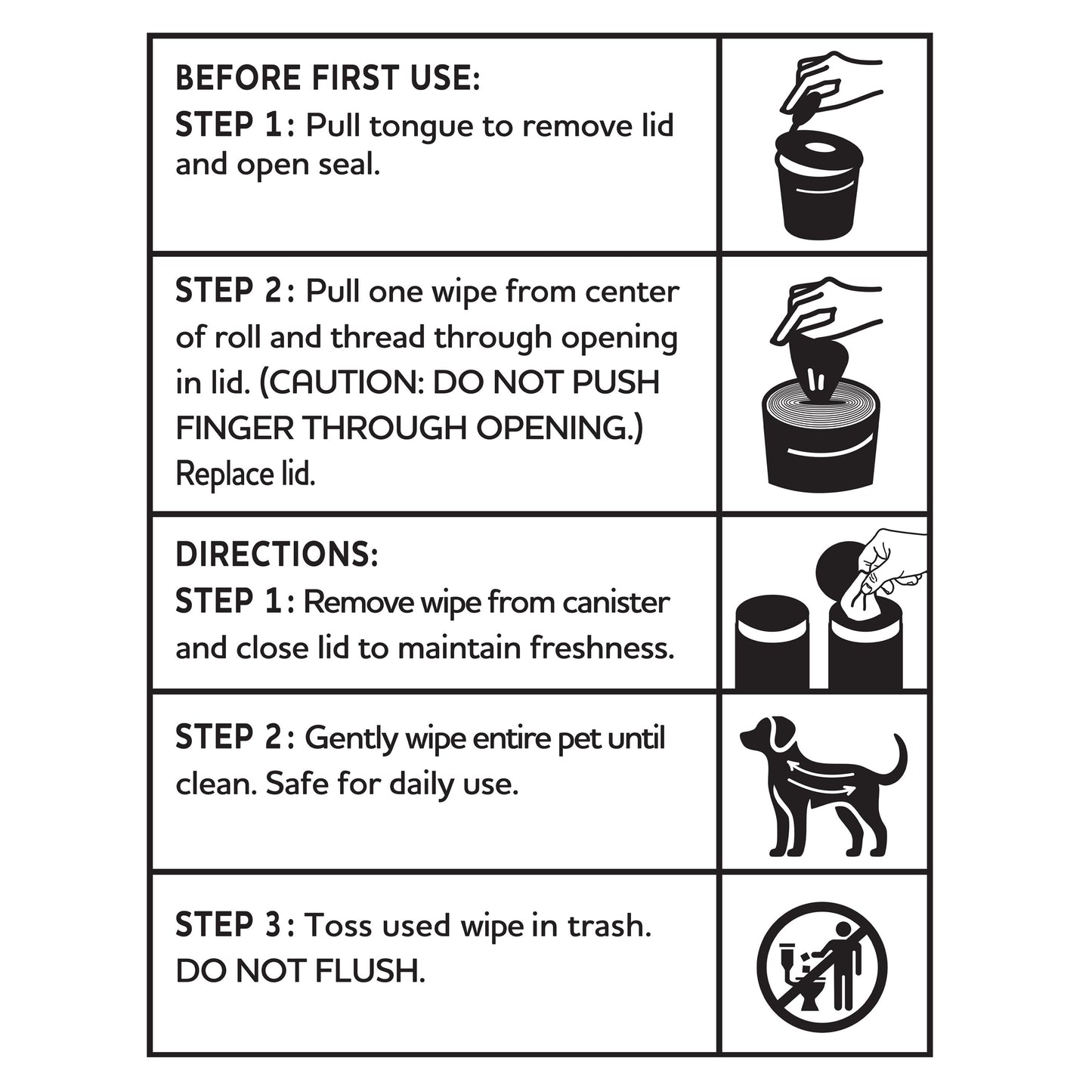 Jumbo Grooming Wipes for Dogs & Cats, Fragrance Free, 100 Wipes