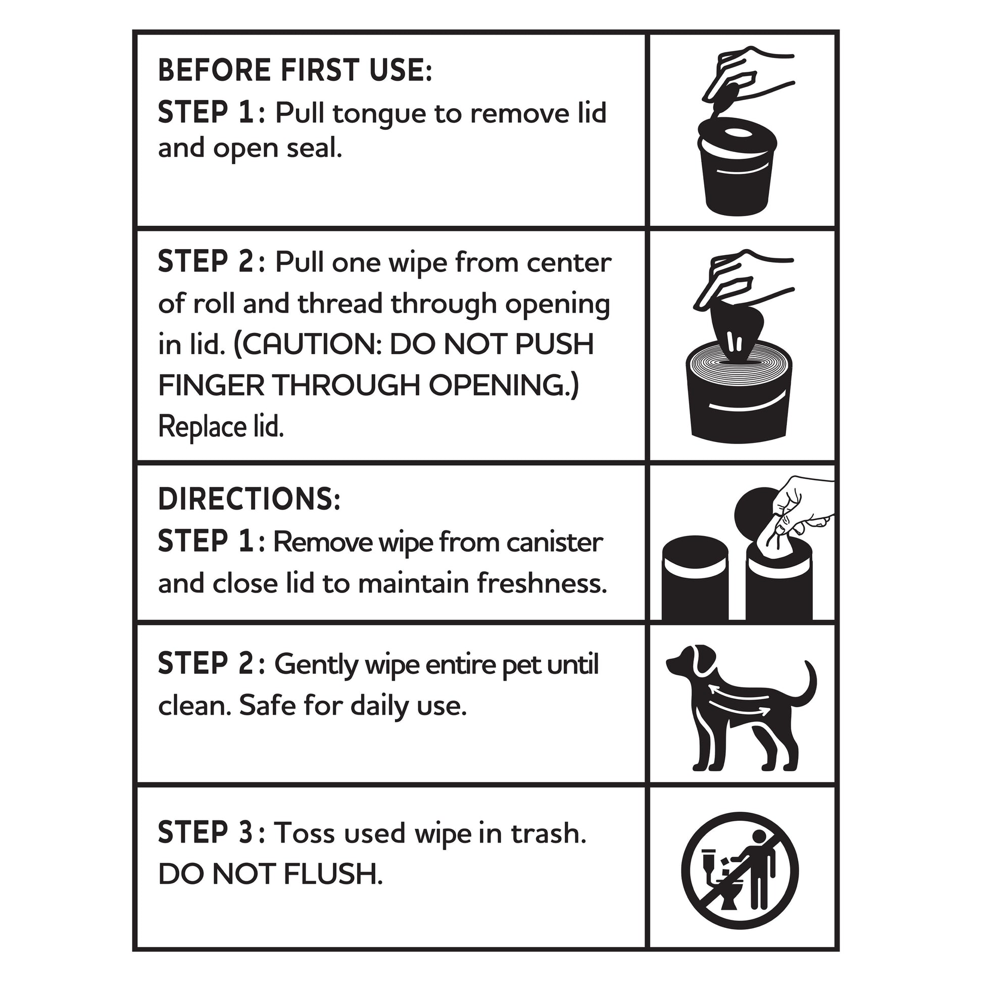 Jumbo Grooming Wipes for Dogs & Cats, Fragrance Free, 100 Wipes