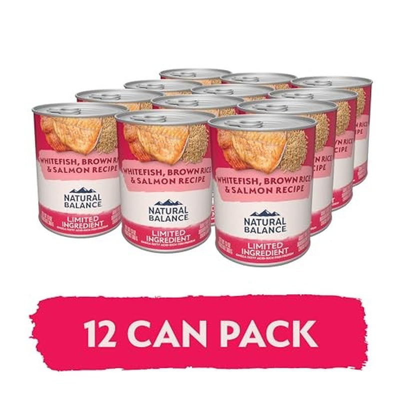Natural Balance Limited Ingredient Adult Wet Canned Dog Food with Healthy Gra...