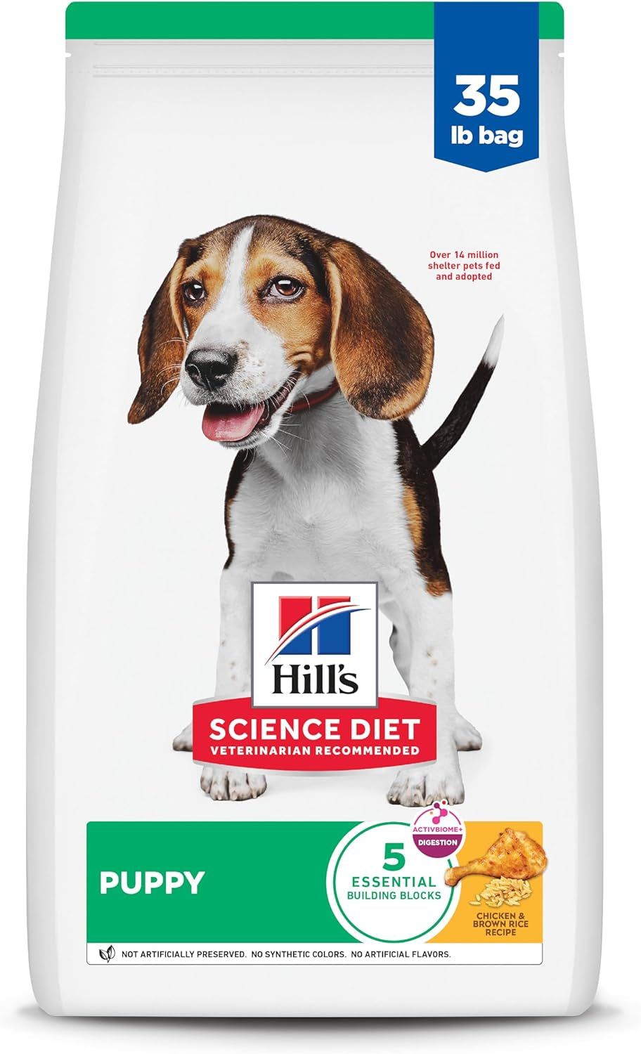 Puppy, Puppy Premium Nutrition, Dry Dog Food, Chicken & Brown Rice, 4.5 Lb Bag