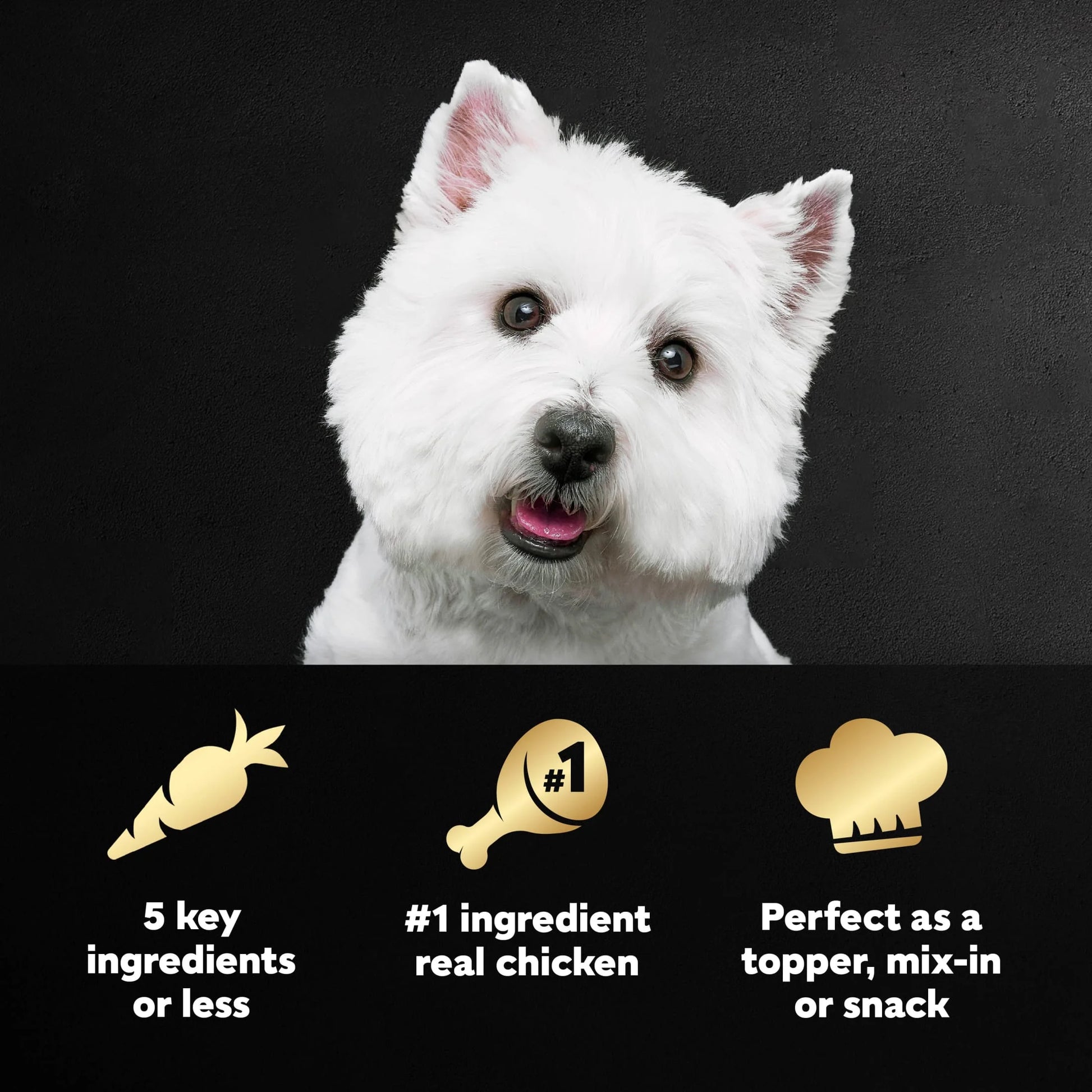 Simply Crafted Chicken Variety Pack Wet Dog Food Meal Toppers, 1.3 Oz Tubs (8 Count)