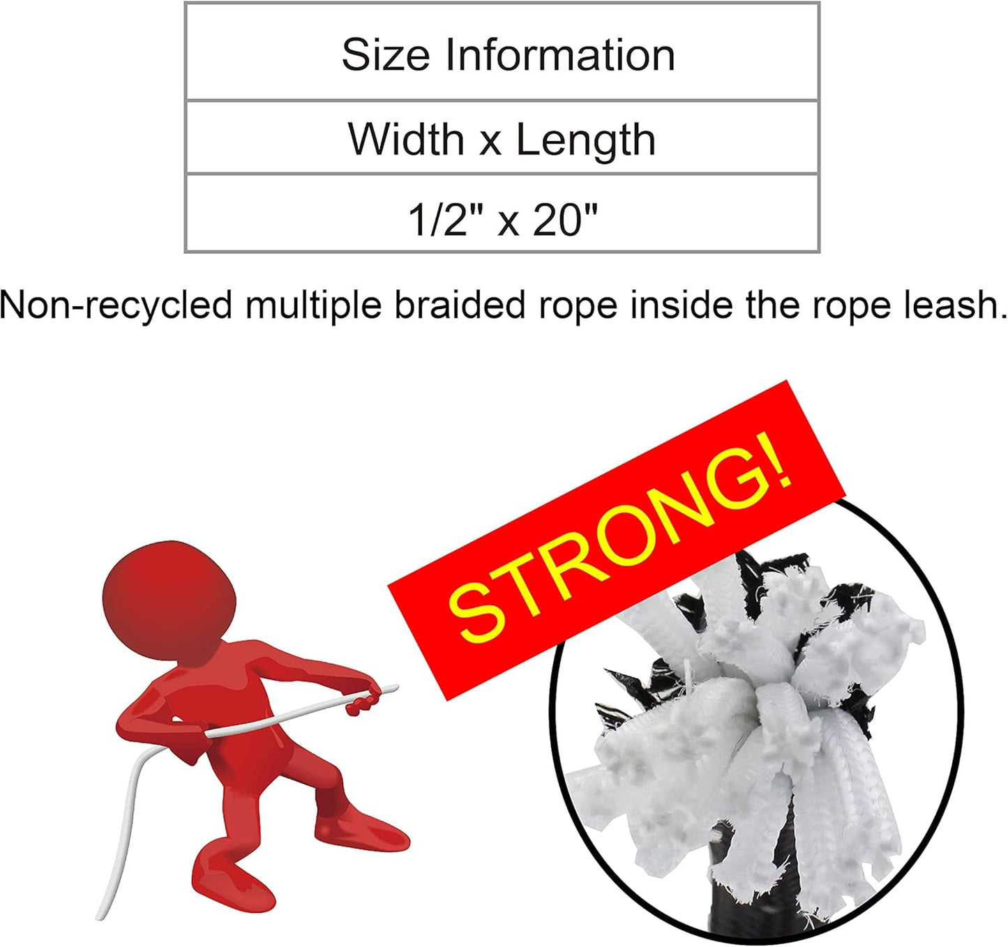 KRUZ Dog Leash (Width - 1/2”, Length - 20 IN) Reflective Rope Lead with Soft Silicone Grip, Click & Lock Snap Lightweight Leash for Dogs, Durable & Tangle-Free for Walking, Running & Training - Orange