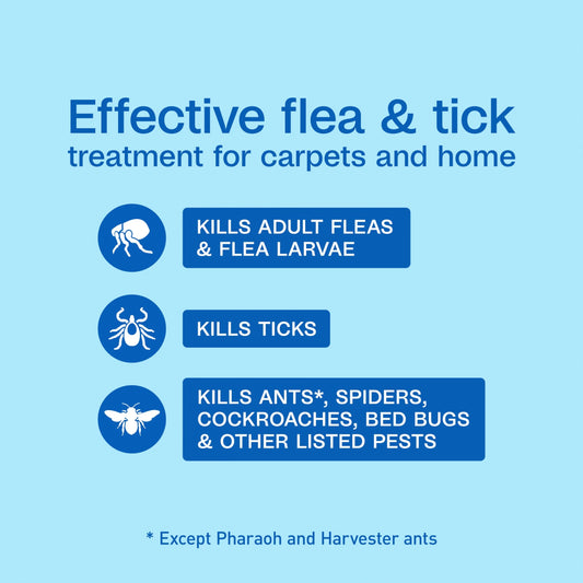 Flea & Tick Carpet & Home Spray, 7-Month Flea Protection, Treats up to 2K Sq Ft, 16 Oz