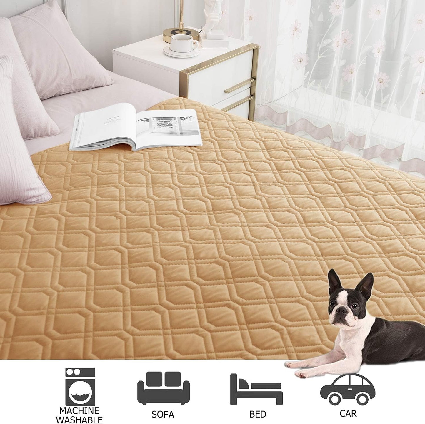 Waterproof Dog Bed Cover Pet Blanket for Furniture Bed Couch Sofa Reversible