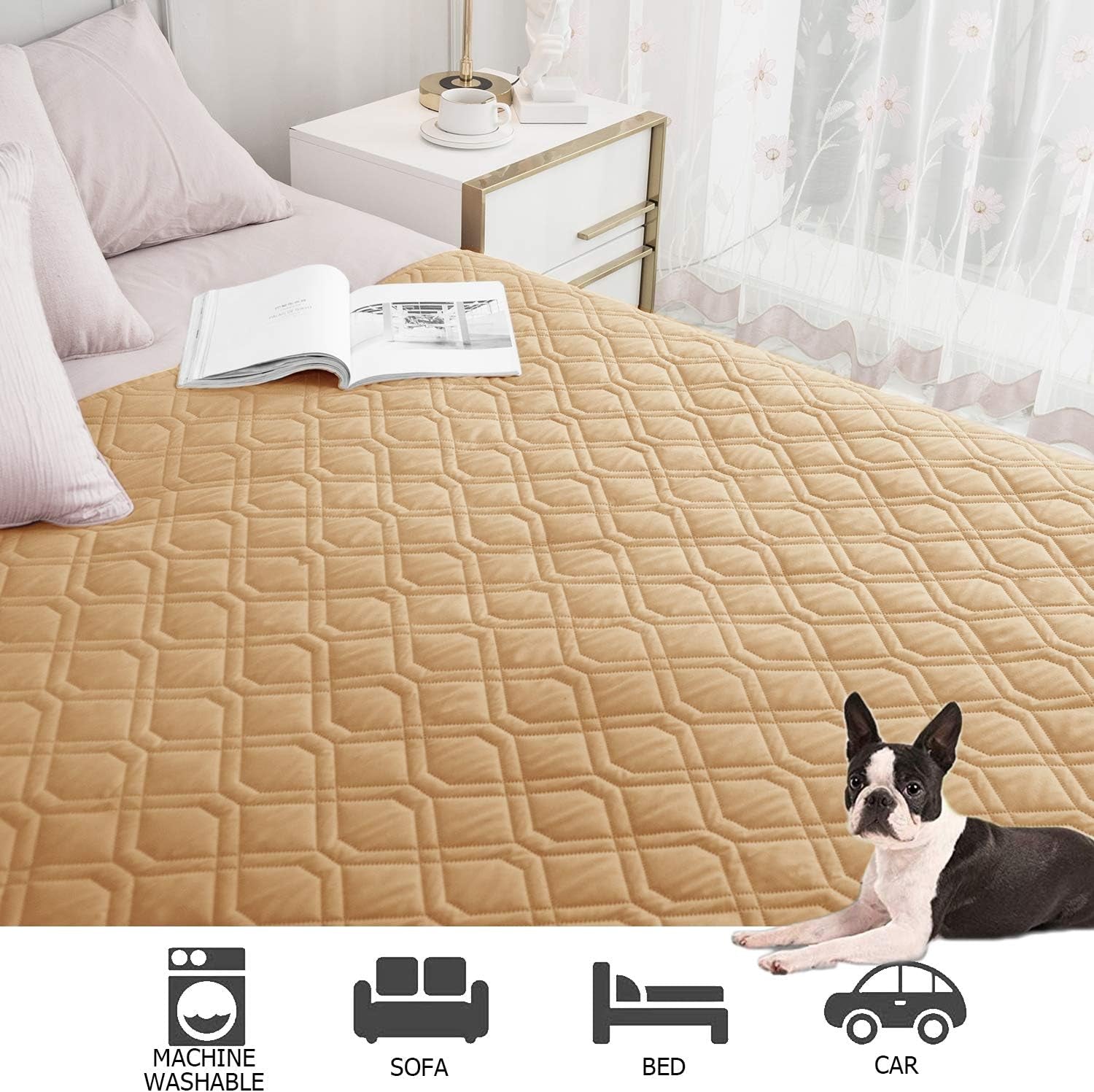 Waterproof Dog Bed Cover Pet Blanket for Furniture Bed Couch Sofa Reversible