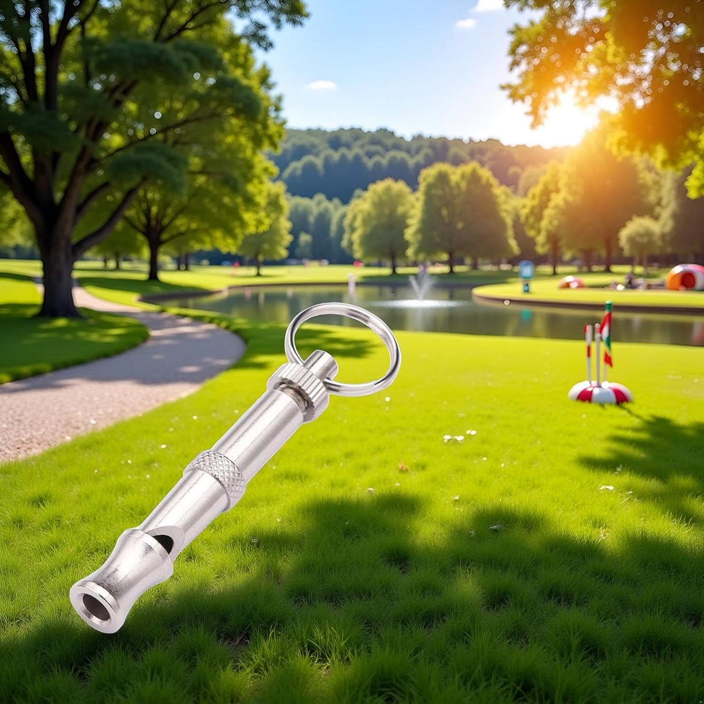 1Pc Silver Adjustable Ultrasonic Dog Whistle,Portable Whistle Pet Whistle Supersonic Whistle Dog Whistles for Pet Training，Training and Behavior Aids,Dog Whistle Training,Dog Whistles