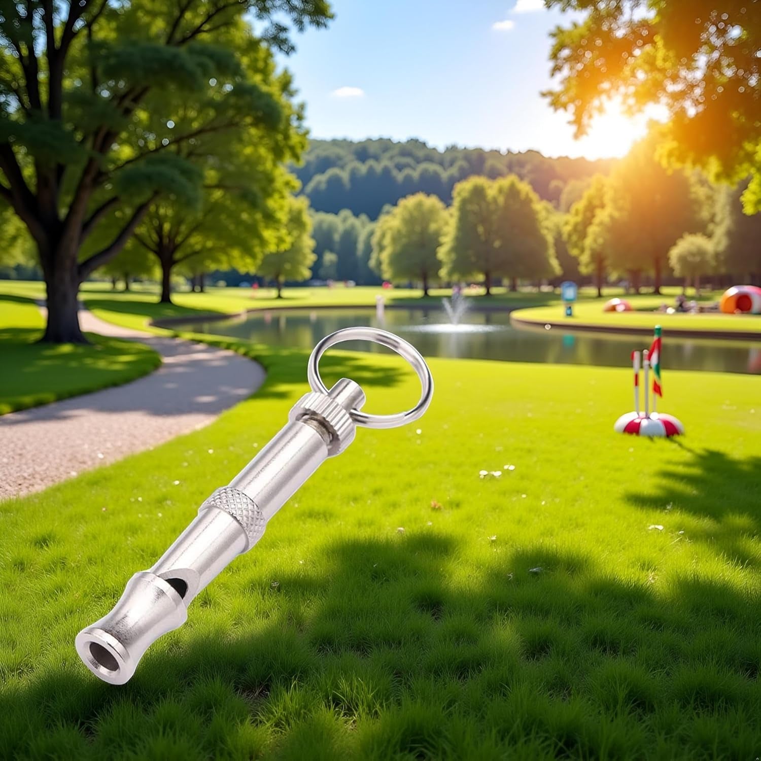1Pc Silver Adjustable Ultrasonic Dog Whistle,Portable Whistle Pet Whistle Supersonic Whistle Dog Whistles for Pet Training，Training and Behavior Aids,Dog Whistle Training,Dog Whistles