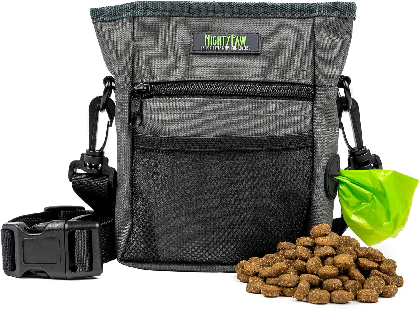 Dog Treat Pouch | No Spill Magenetic Clasp - Hands-Free Pouches for Training - Pets Training Treat Pouches for Dog Walks - Pet Bags Pouch - Built in Poop Bag Holder