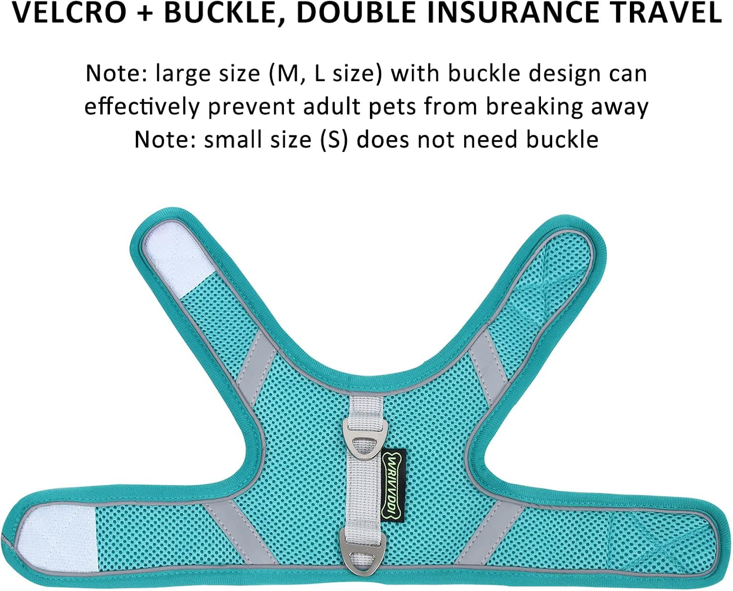 Small Dog Harness and Cat Harness, Step-In Puppy Harness with Dog Leash Set, No Pull Adjustable Reflective Soft Mesh Pet Outdoor Walking Vest Harness, S, Lake Blue