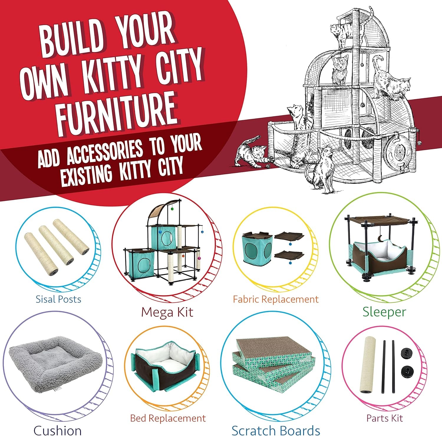 Claw Mega Kit 2.0 Furniture, Cat Cushion, Cat Scratch