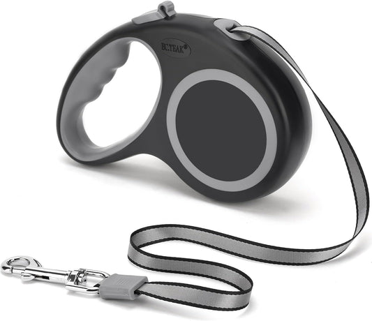 Retractable Dog Leash 16 FT Durable Comfortable Leash for Small Medium Dogs/Cats up to 55 Lbs, One-Handed Brake, Stainless Steel Spring, Strong Nylon Tape No Tangle