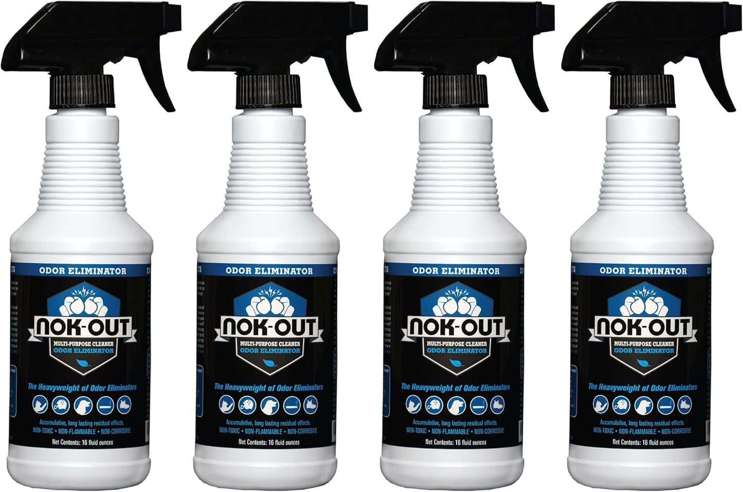 Odor Remover, Pet Deodorizer and Cleaning Spray, Made in the USA, 16 Fluid Ounce Spray, 4-Pack