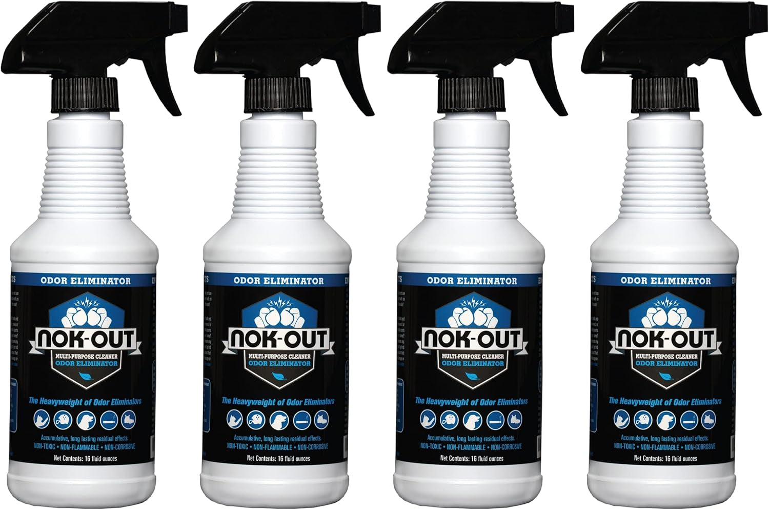 Odor Remover, Pet Deodorizer and Cleaning Spray, Made in the USA, 16 Fluid Ounce Spray, 4-Pack