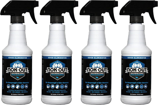 Odor Remover, Pet Deodorizer and Cleaning Spray, Made in the USA, 16 Fluid Ounce Spray, 4-Pack