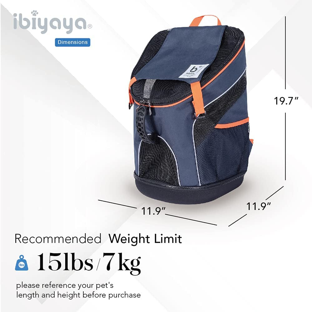 - Airline Approved Pet Carrier for Small to Medium Dogs and Cats - Dog Backpack Carrier, Breathable Mesh Material with Magnetic Buttons, Side Pockets, and Auto-Lock Zipper - Navy Blue