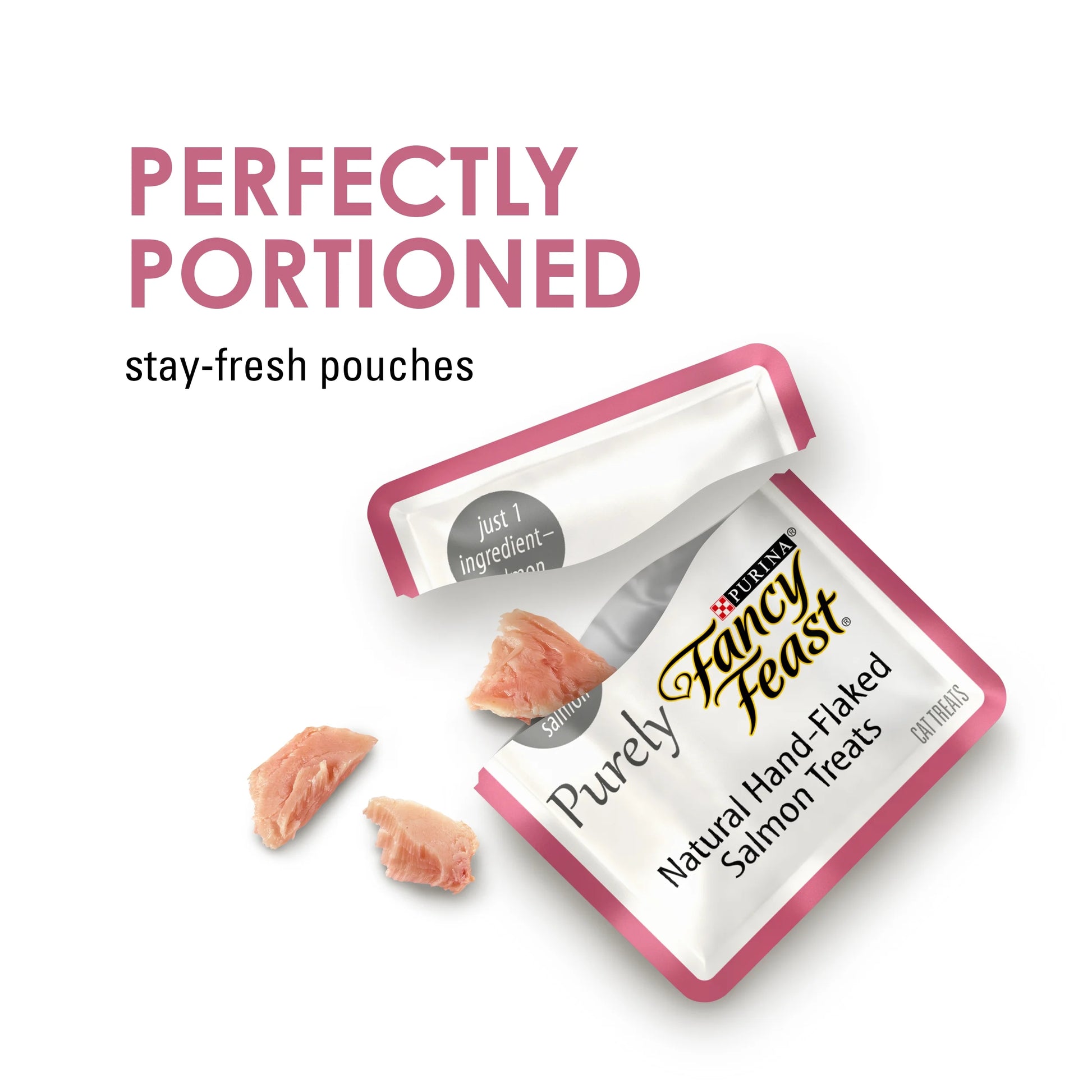 Purina  Purely, Lickable Wet Cat Treats, Salmon, (5) 10 Ct Pouches