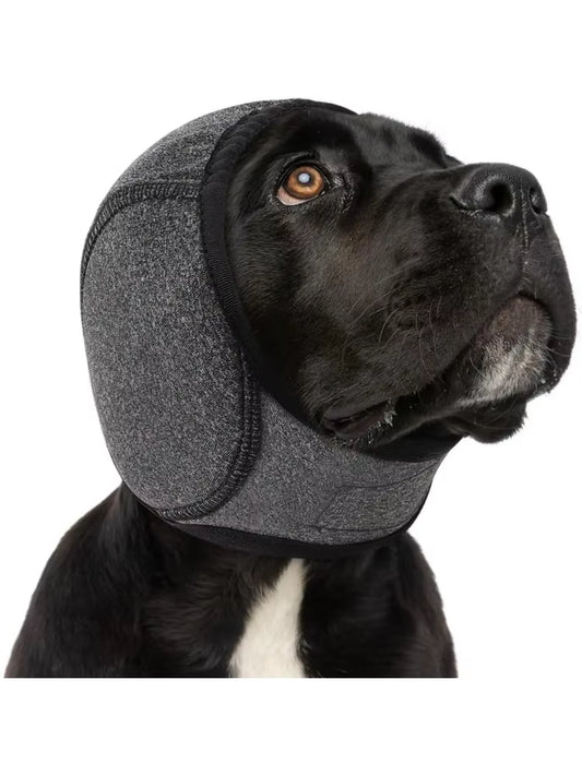 Waterproof Dog Ear Muffs for Swimming & Grooming - Noise Cancelling Calming Hood for Pet Anxiety Relief & Shock Prevention