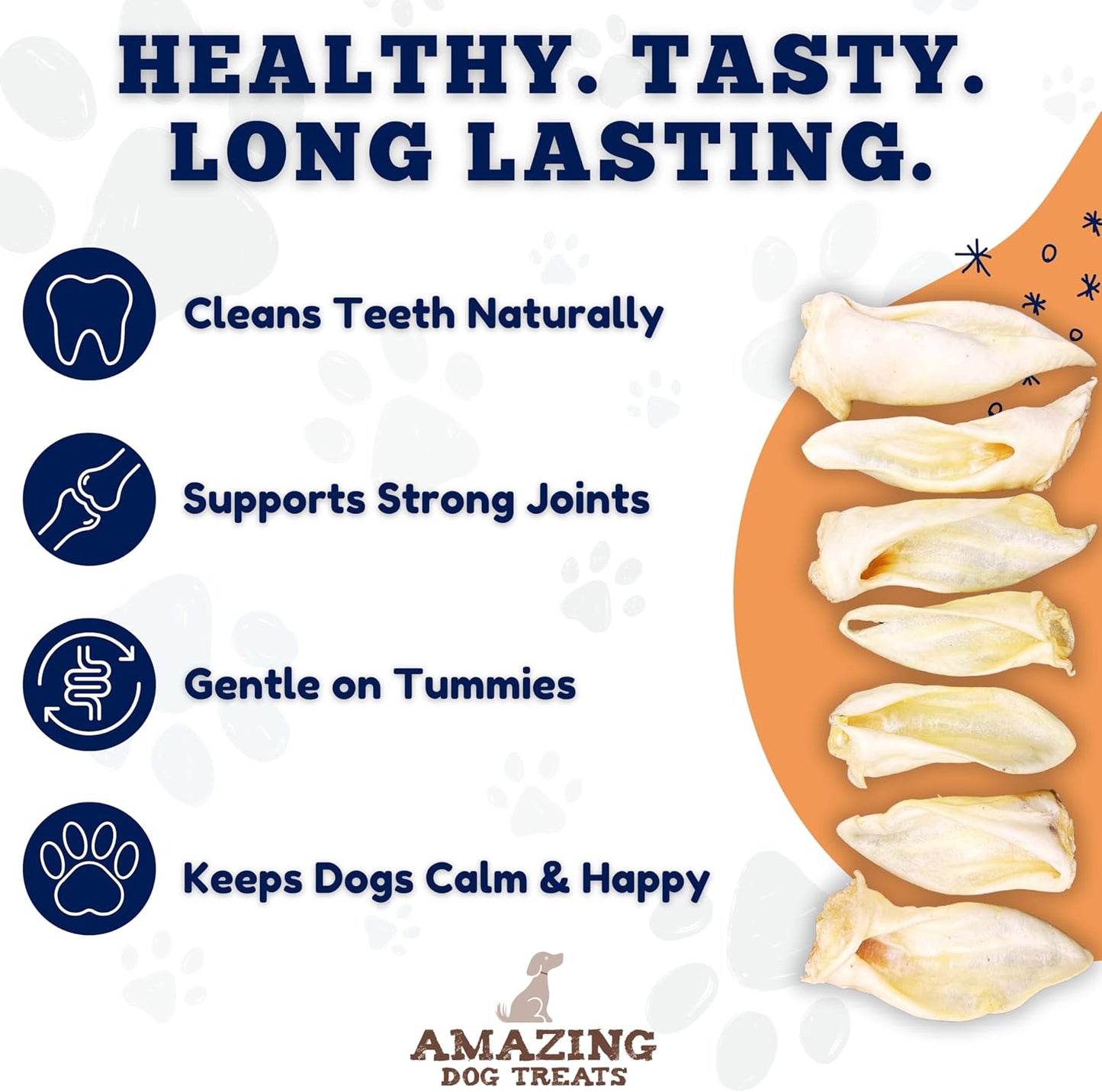 - Lamb Ears (25 Pcs/Pack)- Natural Dog Chews -Rawhide Alternative - No Hide Dog Bones