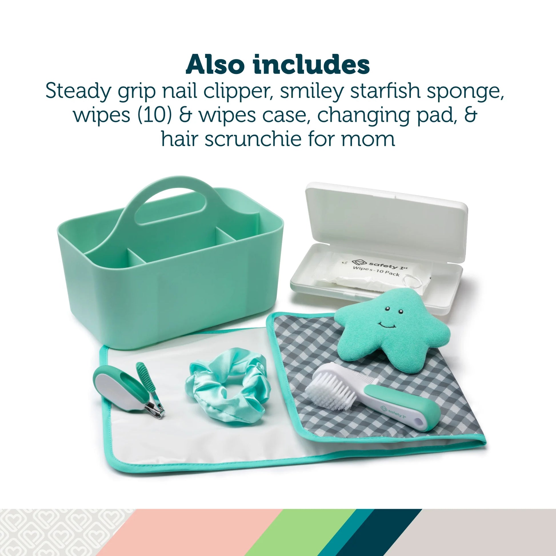 Cleanup Caddy: Diaper & Bath Station, Seafoam